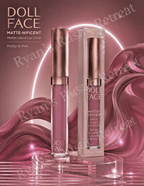 DOLL FACE - Matte Liquid Lip Color - Shade: Pretty in Pink - 0.12 fl oz/ 35 mL